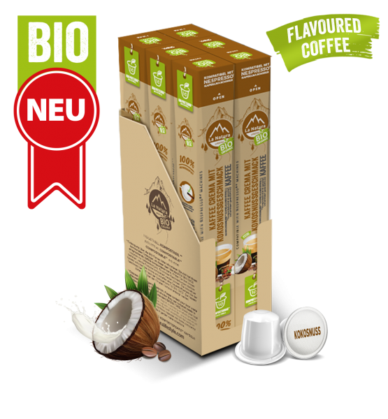 Crema BIO Kaffee Kokosnuss Natural Flavor - 60 Kapseln La Natura Lifestyle BAG
