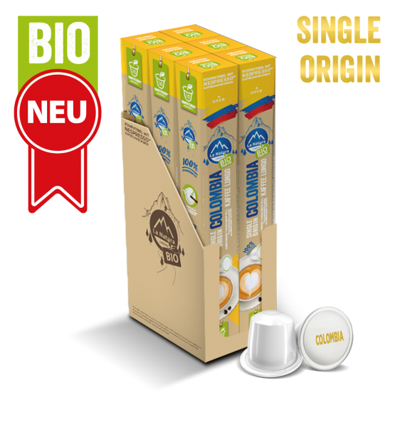 Colombia Plantagen Single Origin BIO Kaffee - 60 Kapseln La Natura Lifestyle