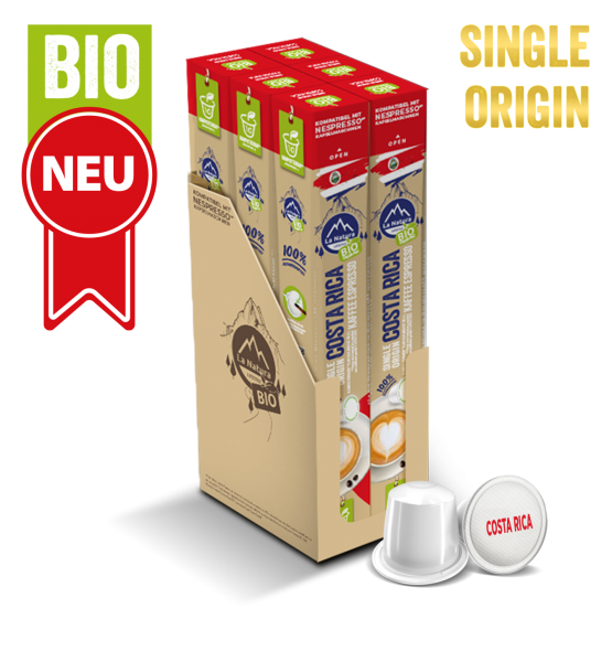 Costa Rica Plantagen Single Origin BIO Kaffee - 60 Kapseln La Natura Lifestyle