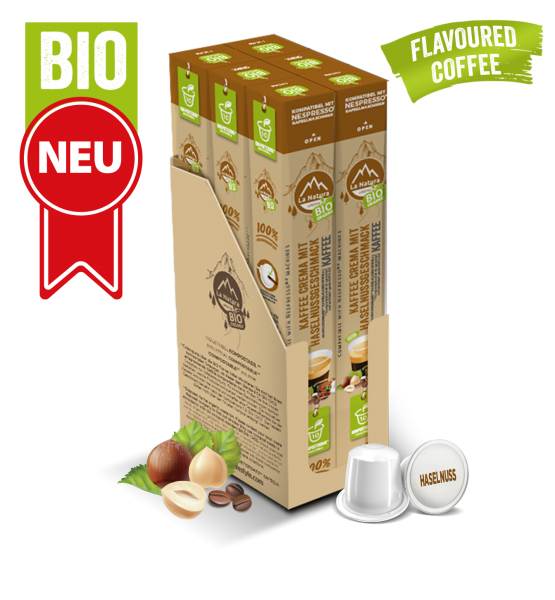 Crema BIO Kaffee Haselnuss Natural Flavor - 60 Kapseln La Natura Lifestyle BAG